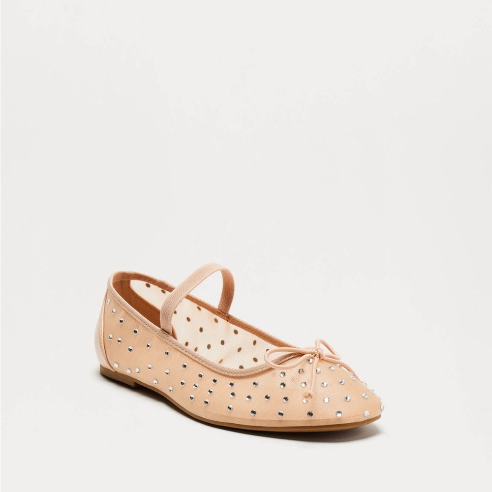 Love First Embellished Flats - Nude comes with box